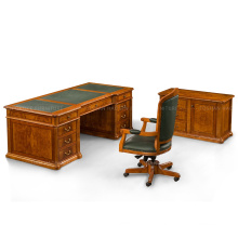 Retro classic executive CEO BOSS luxury Wooden office furniture desks and chair set